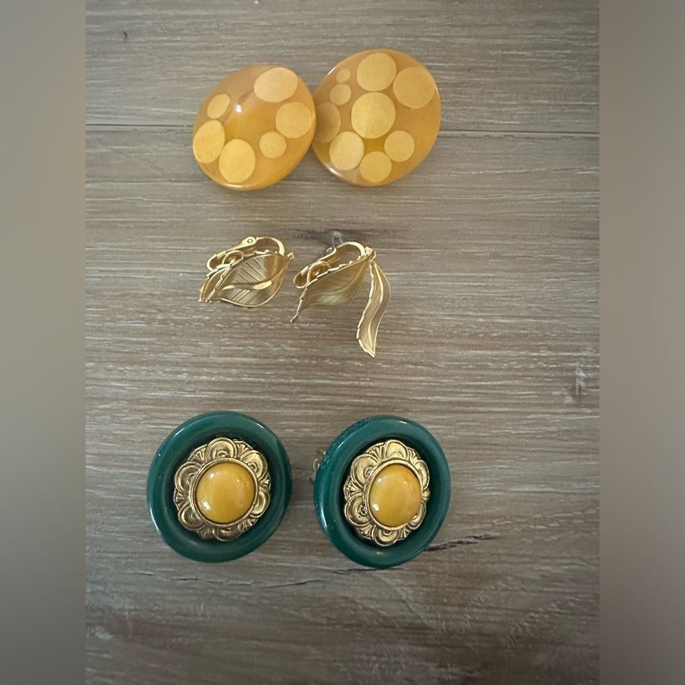 Vintage Fall Clip on Earrings